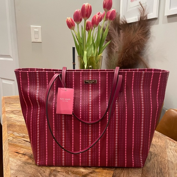 Kate Spade Kelsey Heart Print Tote NWT - Picture 4 of 6